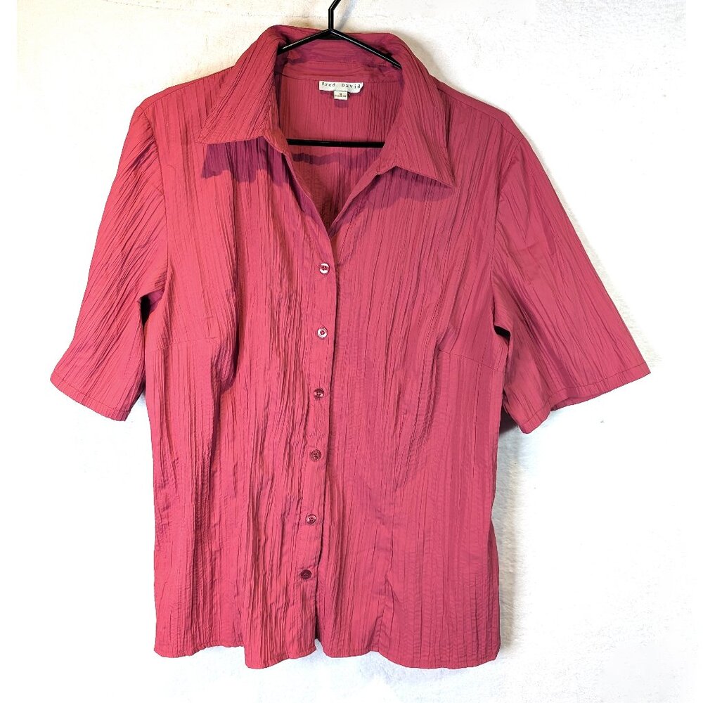 Fred David Sienna or Rust colored Blouse Size 16